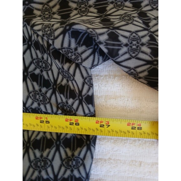 FASHION BUG Womens Blouse Tunic Lunes 3X Top Flared Long Sleeve Gray Geografic - Picture 14 of 16